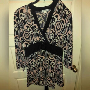 Vintage Dress Barn Belted Printed Tunic